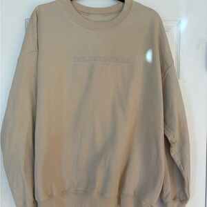 Ariana Grande Beige “The Light is Coming”‎ Crewneck Sweater